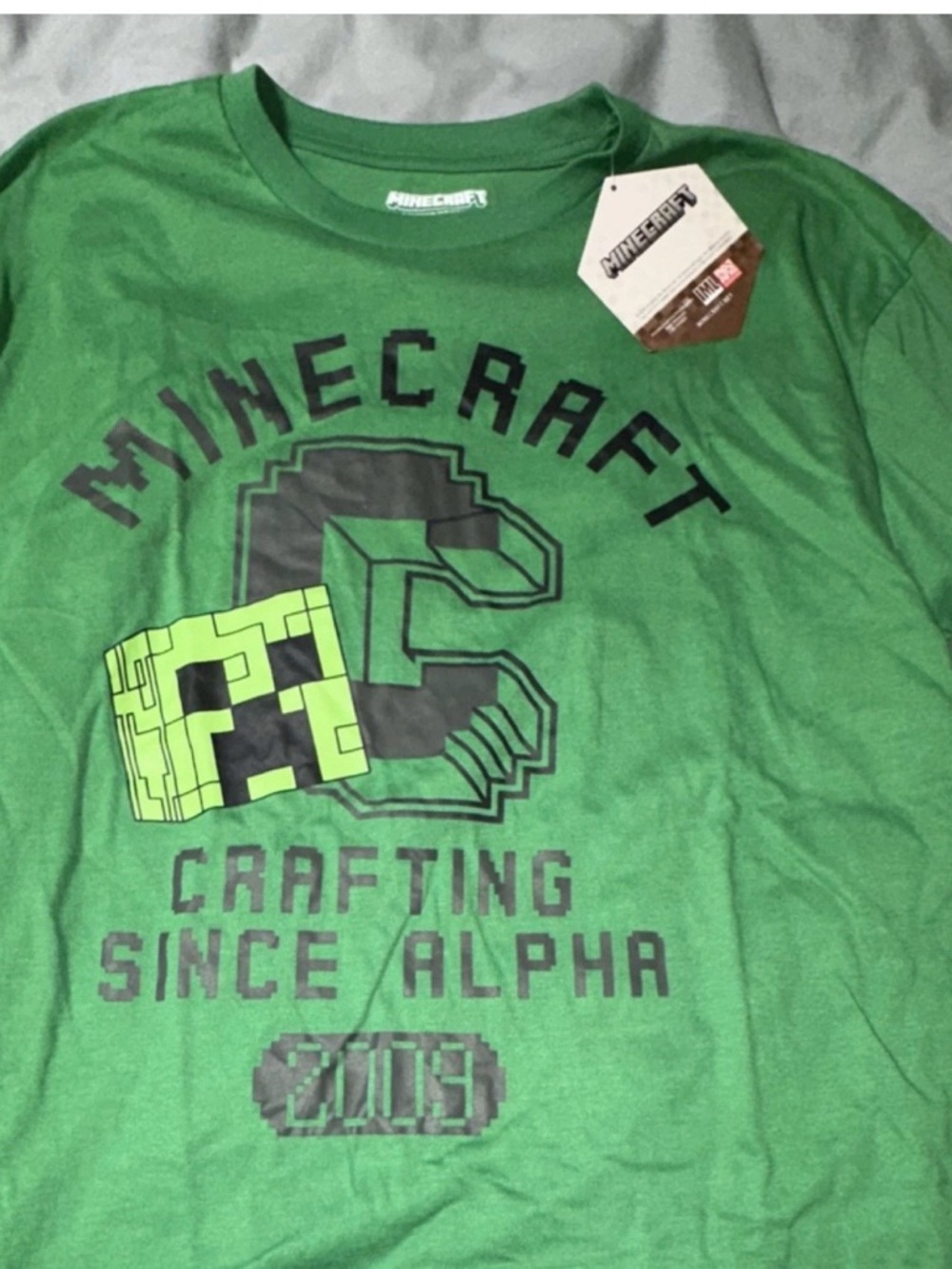 Minecraft Men’s Short Sleeve Graphic Tee - Green